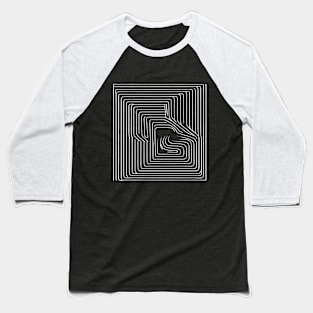 Not Perfect Visuals | Minimalist | NOptical Illusion | Broken waves 2 Baseball T-Shirt